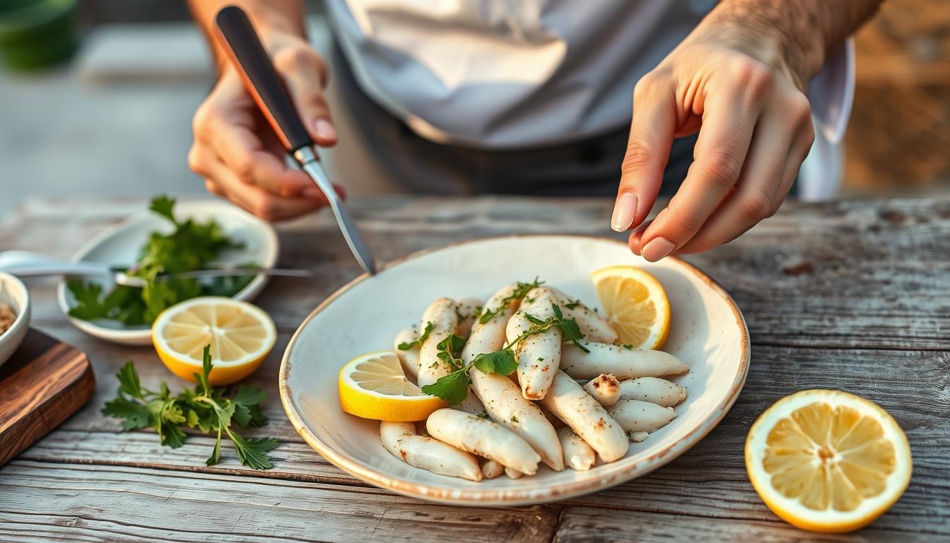 Home cook preparing ingredients in the kitchen